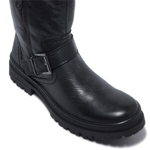 Carl Scarpa Bollichi Black Leather Ankle Boots